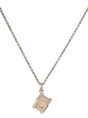TIFFANY&Co. Atlas Cube Necklace Ag925 Silver Auth SW1649